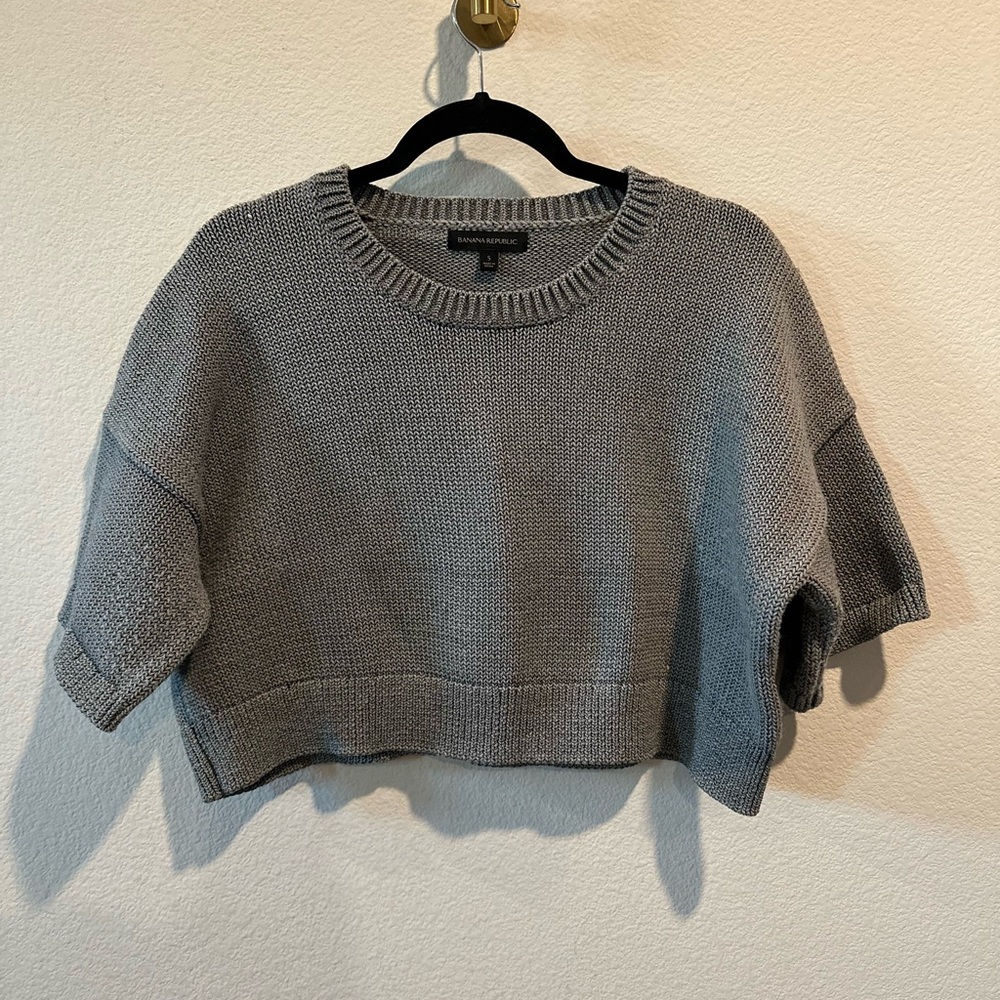Banana Republic Charcoal Knit Pullover
